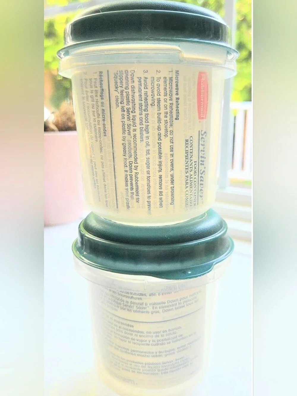 Rubbermaid NEW Vintage 1994 NEW 2 x #6 Servin Saver Microwave Round Containers